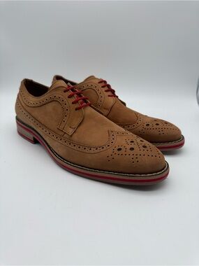 BRAND NEW JD Fisk Men’s Dario Brown Suede Wingtip Oxfords Men’s Size 10